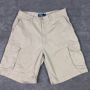 Vintage Polo Ralph Lauren Shorts Men's 33 Khaki Tan Chino Cargo